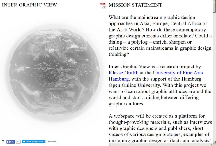 Website "Inter Graphic View", Klasse Grafik, HFBK